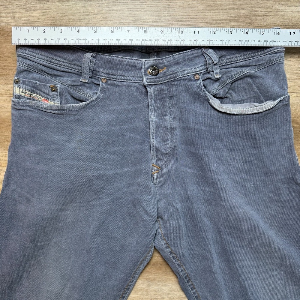 Diesel Iakop Jeans Men 33x32 Blue Slim Tapered Stretch Denim Pants Preppy 0111D - Picture 13 of 16